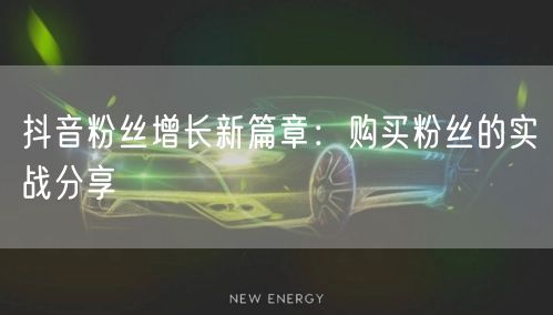 抖音粉丝增长新篇章：购买粉丝的实战分享