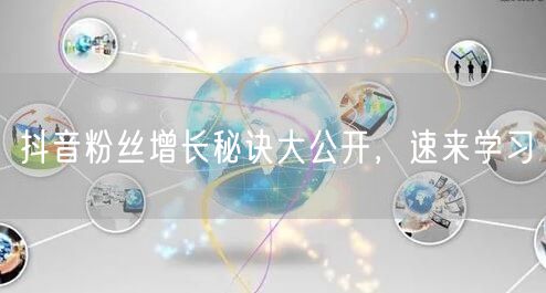 抖音粉丝增长秘诀大公开，速来学习